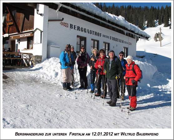 die Wandergruppe hat das Ziel erreicht