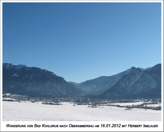 das Ziel - Oberammergau ins Sicht