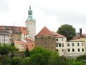 <p style="text-align: center;">Teil der Stadtmauer mit Wehrturm von Bautzen</p>