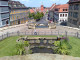 <p>Blick auf die Wasserkunst und den Hauptmarkt vom Schlossberg</p>