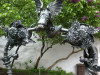 <p>Schmiedeeisener Brunnen im Burghof</p>