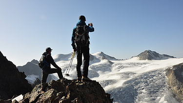 Pitztaltour – Gewaltige Landschaft vom Brochkogel hinüber zur Wildspitze