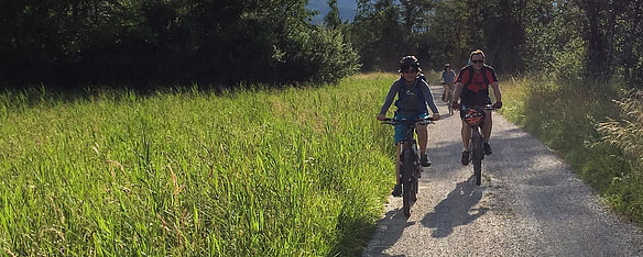 On tour with the bikes.