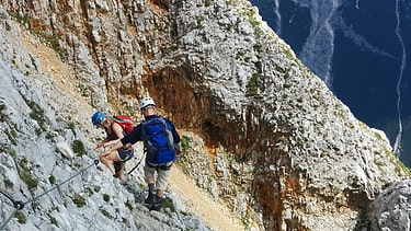 Going the Via Ferrata.