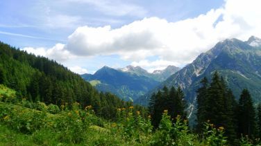 Blick von Stutzalpe auf Fiderepass