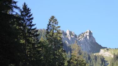 erster Blick zum Scheinbergjöchl mit Vorderscheinberg