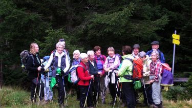 eine zünftige Wandergruppe