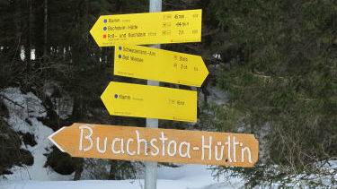 zur Buchstein-Hütte Gehzeit genau 44 Minuten!?