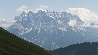 Ausblick von der Pleisspitze zur Zugspitze