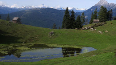 Kreuzkofel und Karawanken