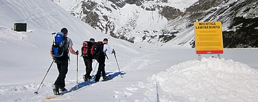 Aufstieg zum Wurmtaler Kopf, Ötztaler Alpen; Verlassen des Skigebiets Riffelsee