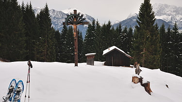 Blick vom Rastplatz auf Soierngruppe und Wörner