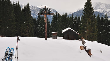 Blick vom Rastplatz auf Soierngruppe und Wörner