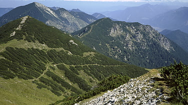 Blick vom Vorderen Feldernkopf zu Notkarspitze und Brünstelskopf