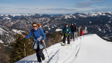 Schneeschuhgeher-Gruppe