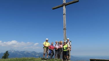 Zufrieden am Gipfel