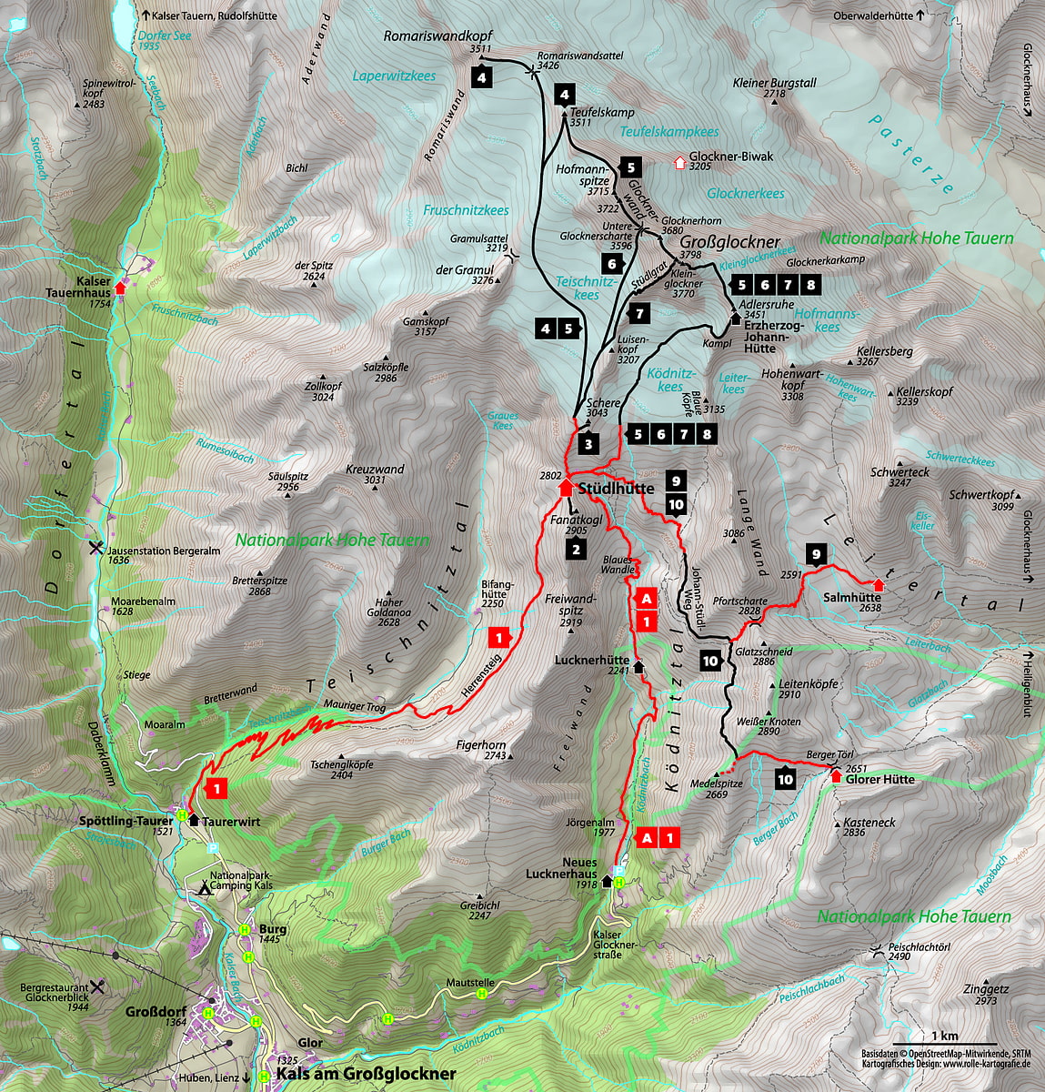 Großglockner Karte - Bev Karte 3227 West Grossglockner 1 25 000 Freytag