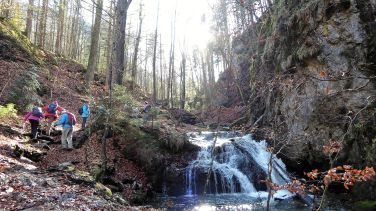 Der obere Wasserfall und weiter Richtung Stockeralm