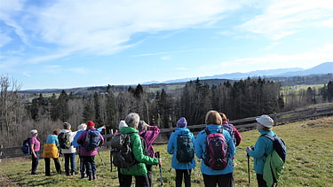 Schöner Blick auf das Bergpanorama