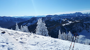 Ausblick zum Guffert und zum Schinder