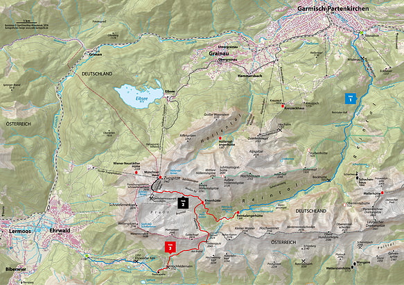 Zugspitztour Hütten Trekking Münchner Haus Wetterstein