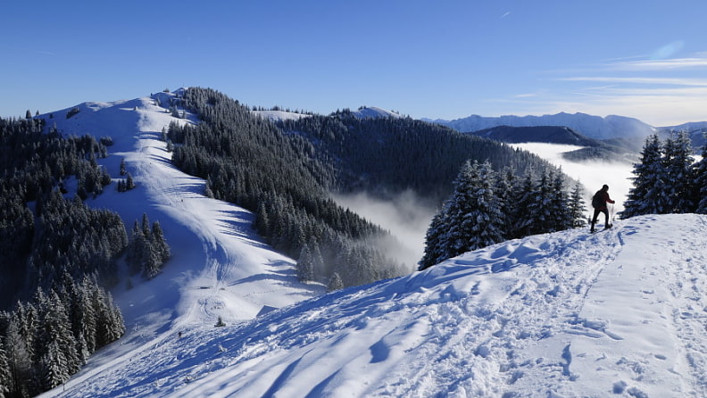 Ausblick vom mittleren Hörnle (1496 m) auf Hintere Hörnle 