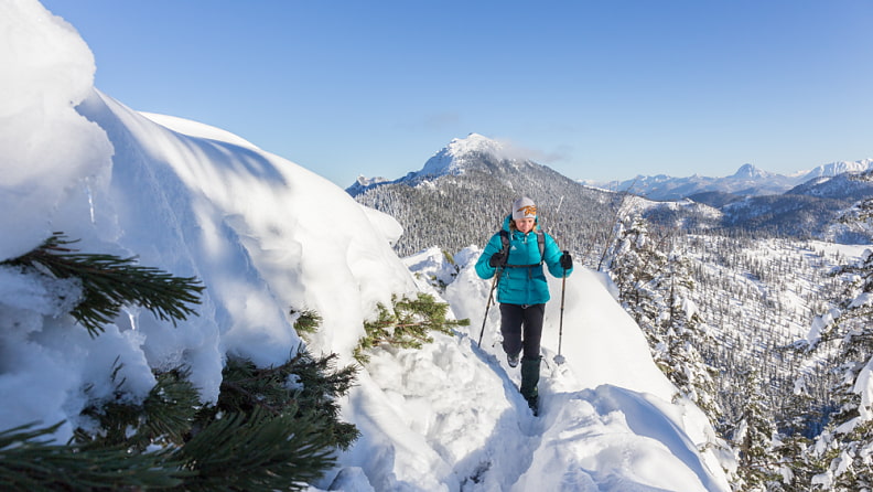 Am schmalen Grat zum Schwarzeck ist vor allem bei viel Schnee und Schneewechten Vorsicht geboten.