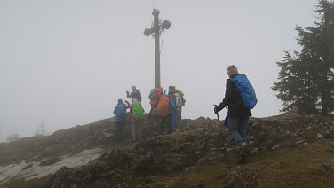 Der Seeberggipfel ohne Sicht