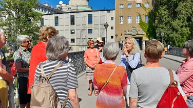 Begrüssung unserer Stadtführerin Lindner-Haigis