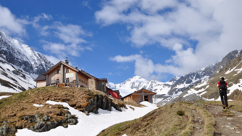 Fast erreicht: Das Taschachhaus auf 2434 Metern liegt hoch über dem Pitztal.