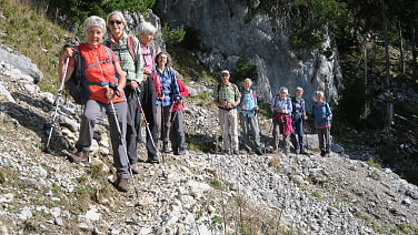 Nach der Alm wanderten wir auf dem Wilden Kaisersteig ...