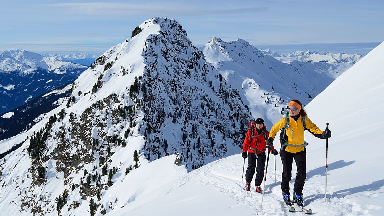 Aufstieg zum Kleinen Galtenberg mit dem Dristenkopf im Hintergrund.