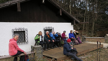 Noch eine kurze Trinkpause an der Meilachalm ...