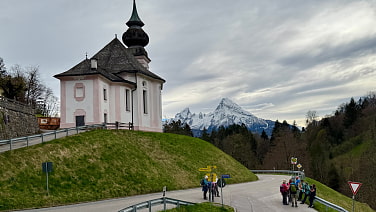 Zurück nach Maria Gern zur Bushaltestelle mit Watzmannblick