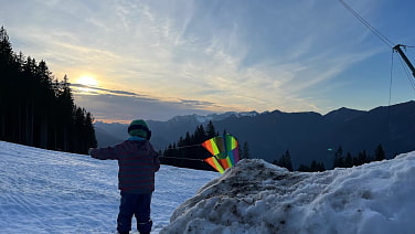 Flug ins Abendrot