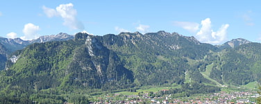 Blick zum Kofel und nach Oberammergau