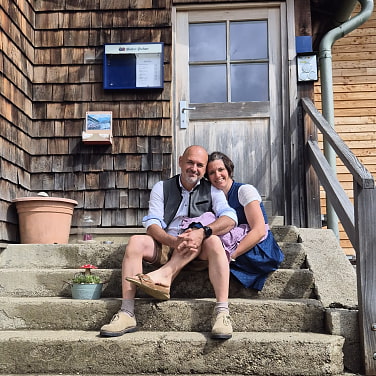 Tine und Matthias Vogt, das Hüttenwirtspaar vom Taubensteinhaus