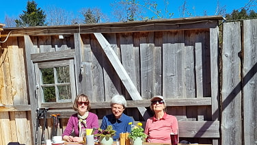 Brotzeit auf der Stadlbergalm