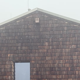 Am Nebenhaus wurde ein Vogelnistkasten montiert
