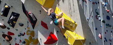 Lotta Niziak bei der Bayerishen Meisteraft U15 im Lead.