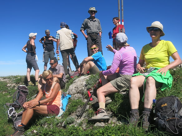 Die Ortsgruppe Eching-Neufahrn auf der Halserspitz.