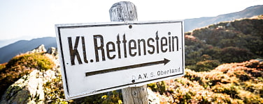 Schild zum kleinen Rettenstein