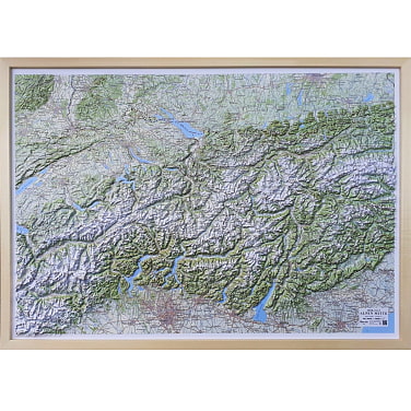 3D Reliefkarte Alpen