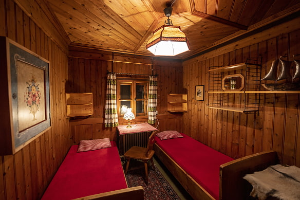 Charmanter Flächenfresser: Zweibettzimmer auf der Oberlandhütte
