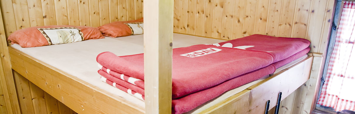 Bettenlager in der Gründhütte