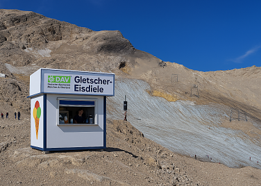 Eisdiele am Gletscher
