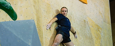 Anna Lachner bei der Deutschen Meisterschaft Bouldern im März 2026.