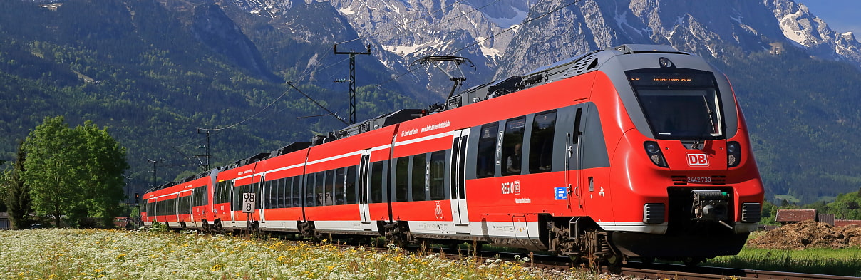 Die DB in Richtung Garmisch-Patenkirchen