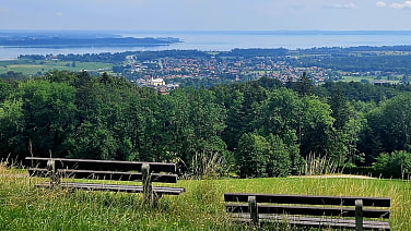 Sicht auf Bernau und Chiemsee