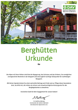 Urkunde Alpiner Umweltschutz